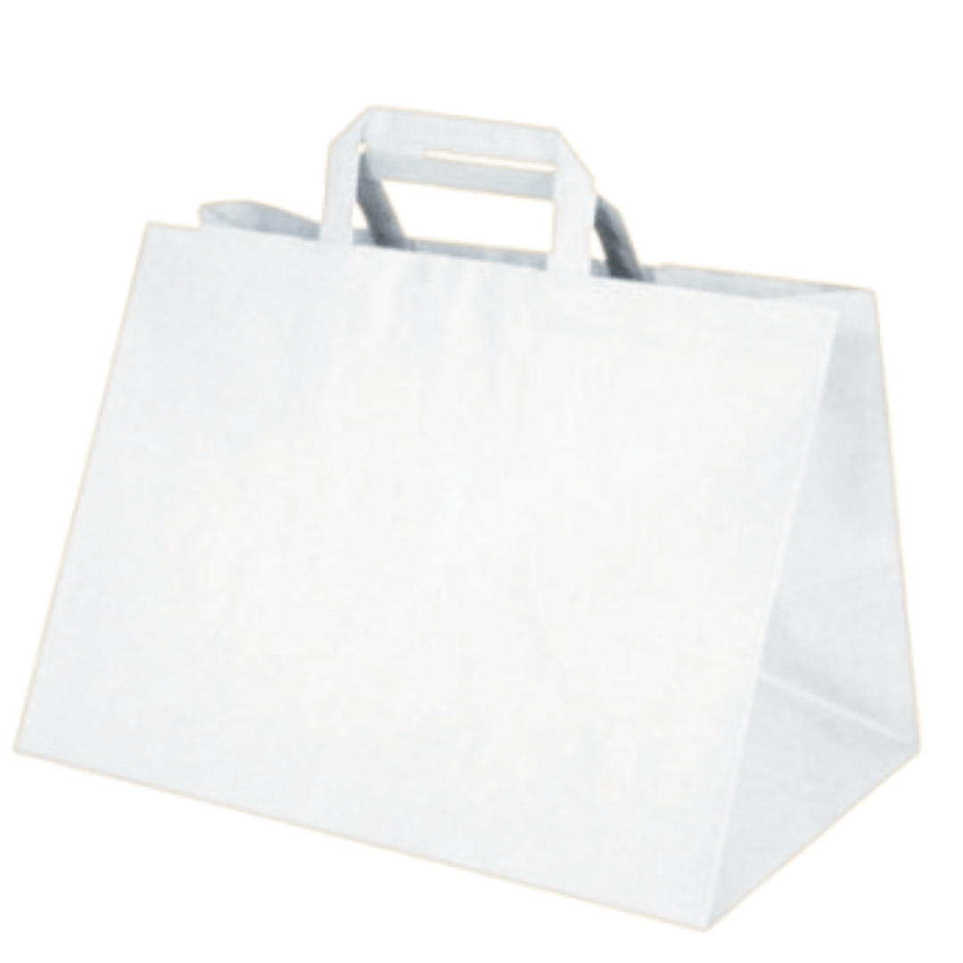 Papiertaschen mit breitem Boden „Take Away“ 32 x 24 x 22 cm - 400 Stück
