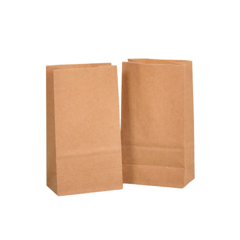 Blockbodenbeutel 9 x 16 x 5 cm aus Kraftpapier braun - Lunchtüte - 2600 Stück