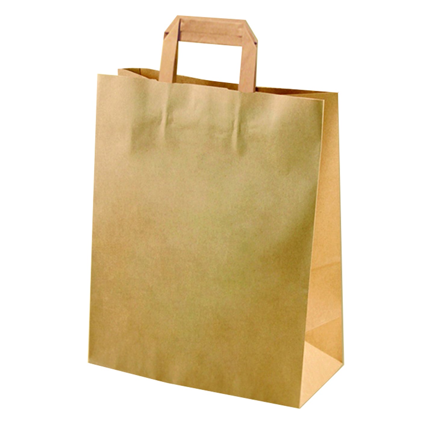 Papiertaschen mit Flachhenkel 33 x 28 x 12 cm Papiertragetaschen - 250 Stück