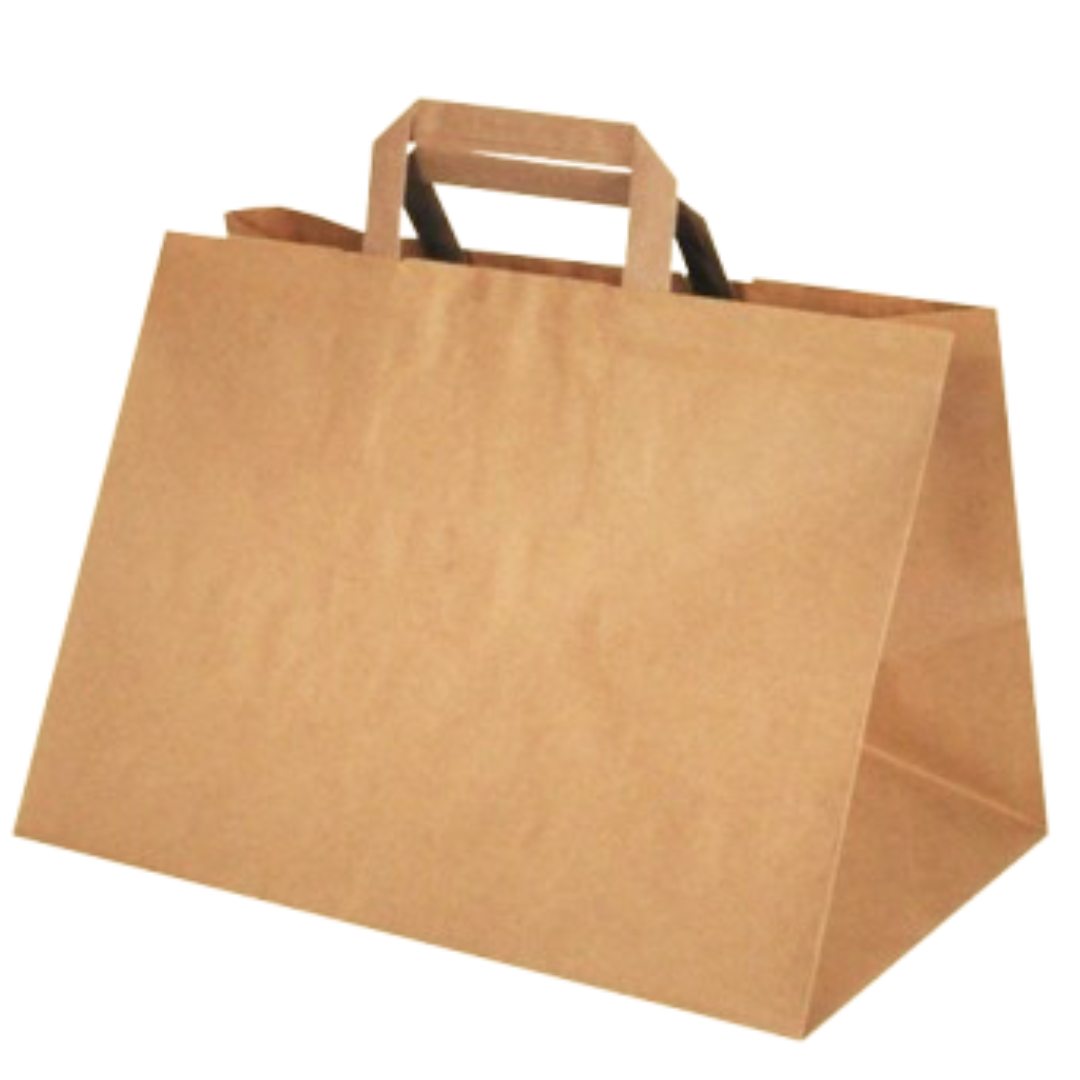 Papiertaschen mit breitem Boden „Take Away“ 32 x 24 x 22 cm - 300 Stück