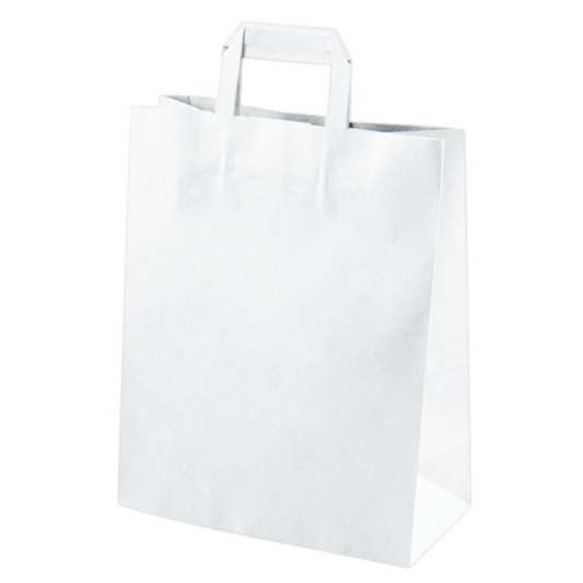 Papiertaschen mit Flachhenkel  37 x 32 x 16 cm Papiertragetaschen - 300 Stück