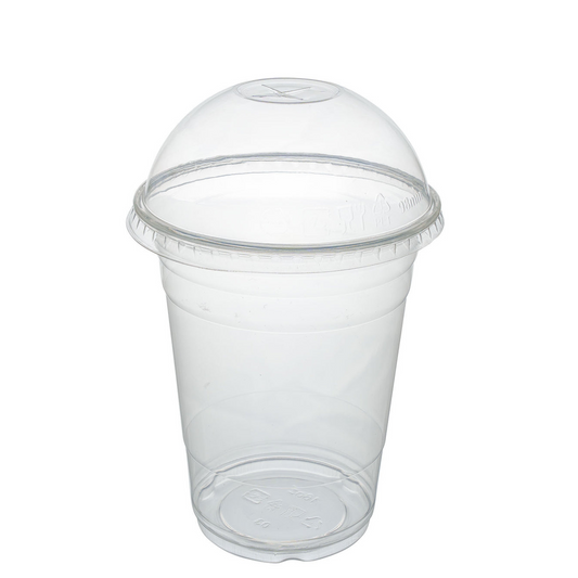 KOMBO Clear Cups 0,4 L Smoothie-Becher mit Deckel mit Loch - 800 Stück