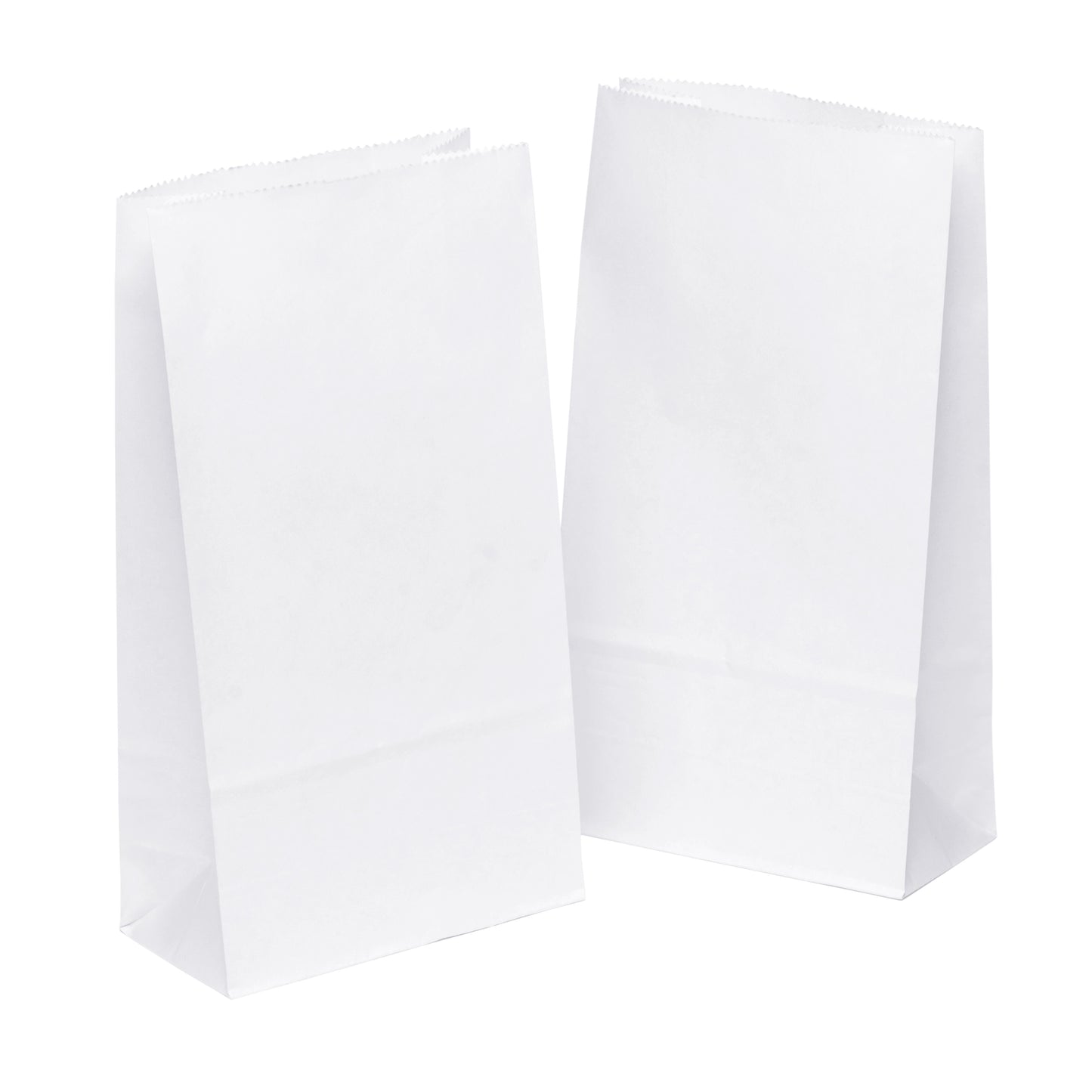 Blockbodenbeutel 12 x 22 x 6 cm aus Kraftpapier Lunchtüte weiß - 2200 Stück