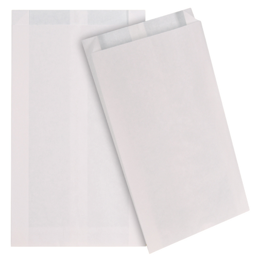 Metzgerfaltenbeutel 16 x 29 cm weiß Papiertüten - 2500 Stück