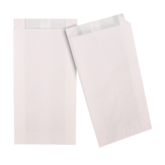 Metzgerfaltenbeutel 12 x 24 cm weiß Papiertüten - 3000 Stück