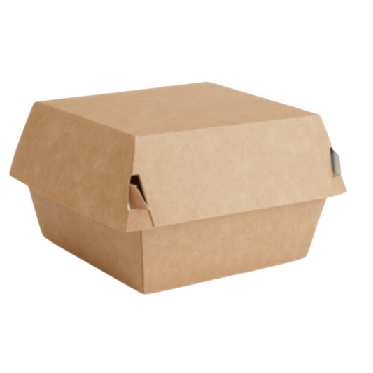 Burgerbox XXL aus Frischfaser 14 x 14 x 9 cm  braun - 200 Stück